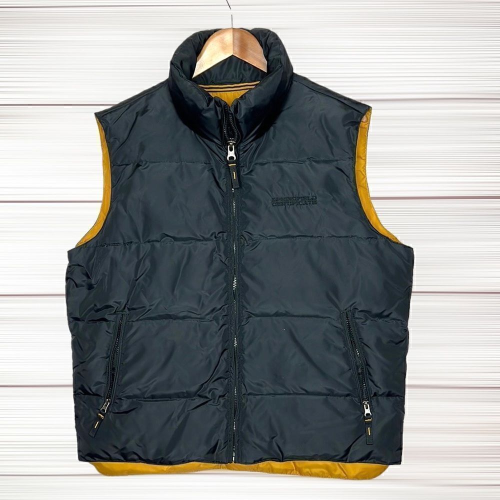 Springfield Free Festival Down /Feather Puffer Vest Black Yellow size L